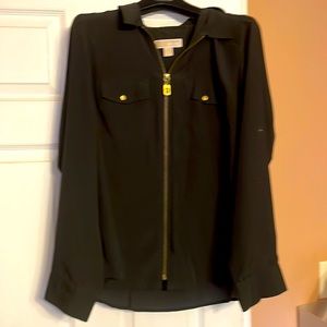 Black MK Zipper top